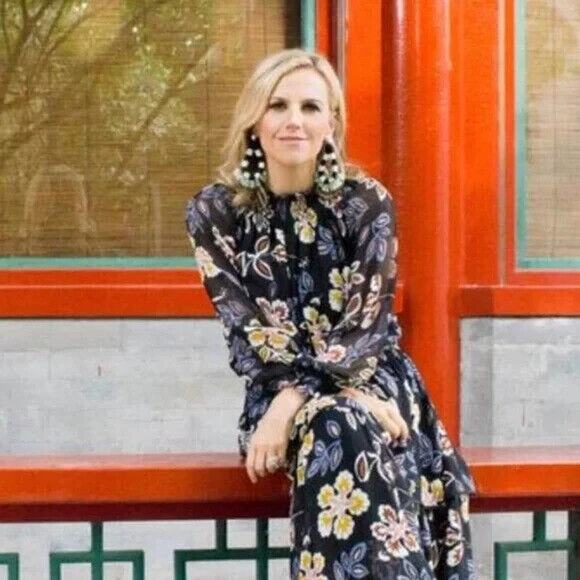 Tory Burch Silk Floral Indie Tiered Maxi Dress Size 0 Hopewell Runs Large #1A459 - Picture 3 of 12